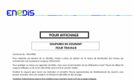 COUPURES DE COURANT POUR TRAVAUX